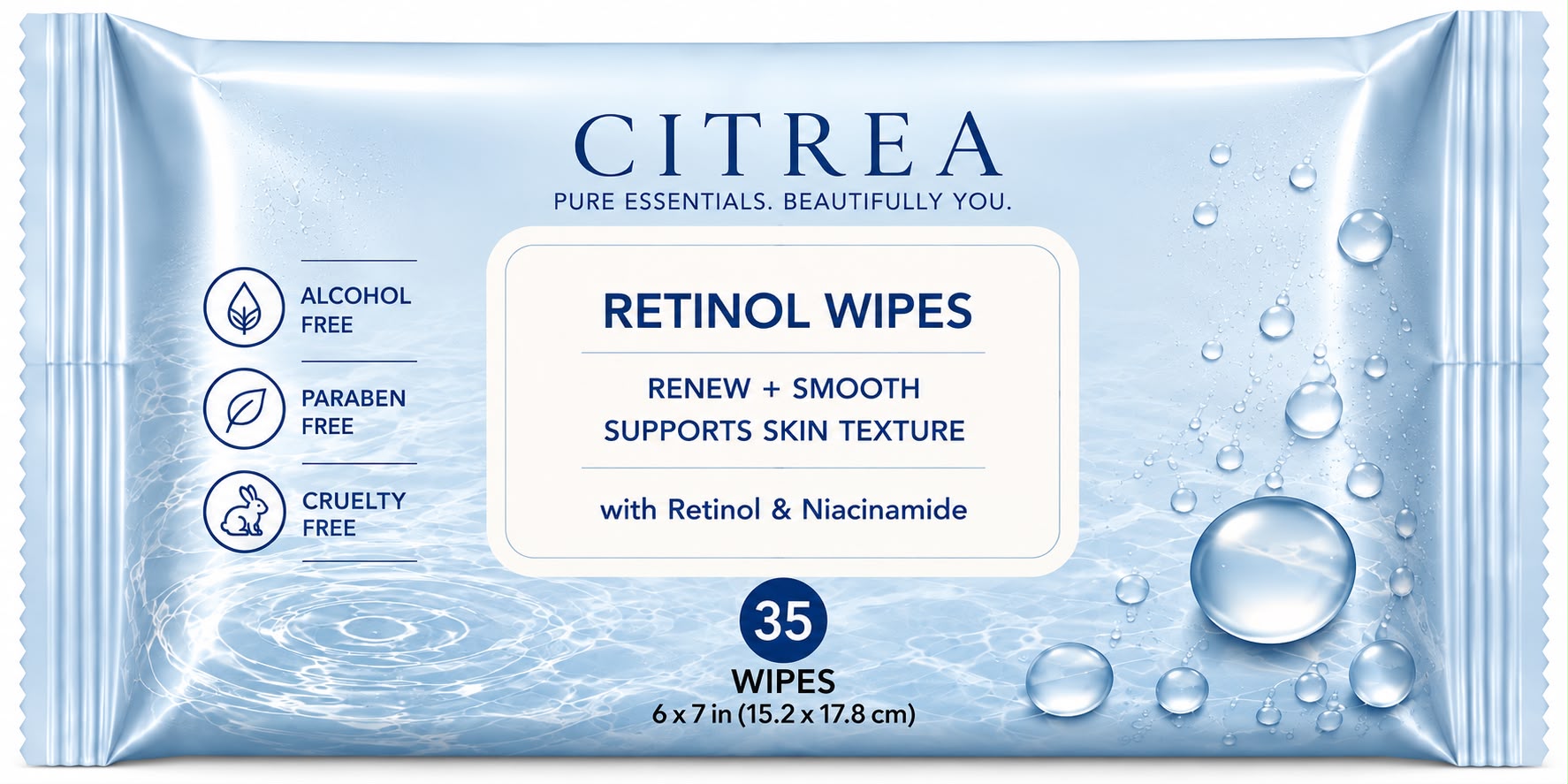Citrea Retinol Facial Wipes